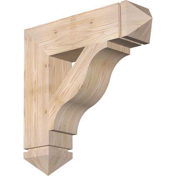 Ekena Millwork Funston Arts & Crafts Smooth Bracket, Douglas Fir, 5 1/2"W x 24"D x 24"H BKT06X24X24FST03SDF - main